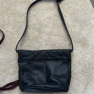Vintage black leather bag